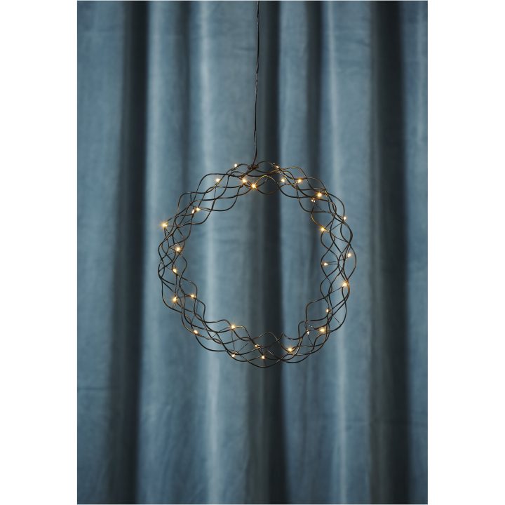 Hængende dekoration Curly Sort Star Trading 30 cm – billede 5