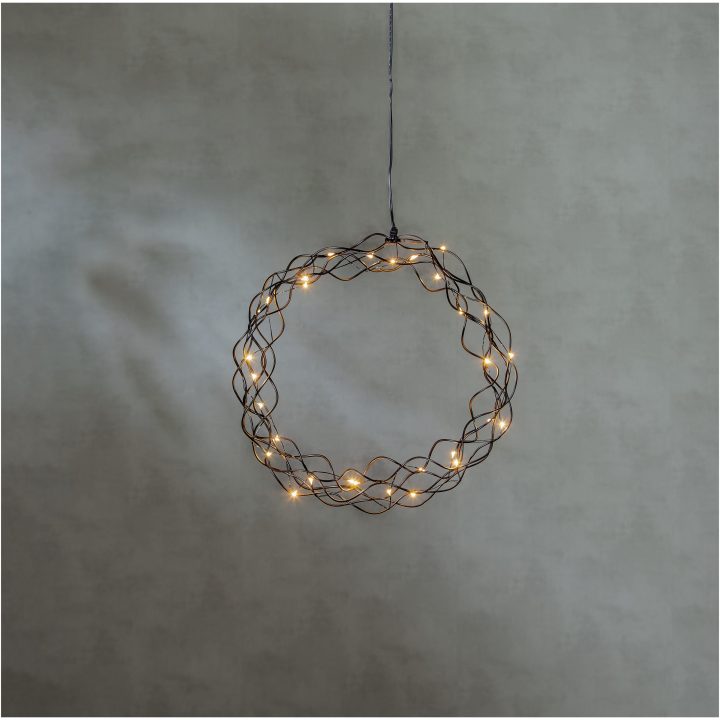 Hængende dekoration Curly Sort Star Trading 30 cm – billede 2