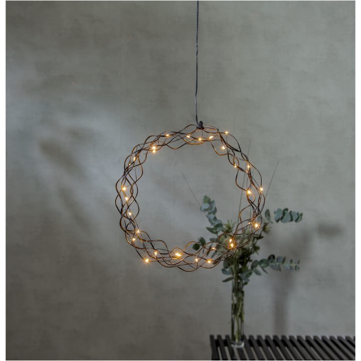 Hængende dekoration Curly Sort Star Trading 30 cm – billede 9