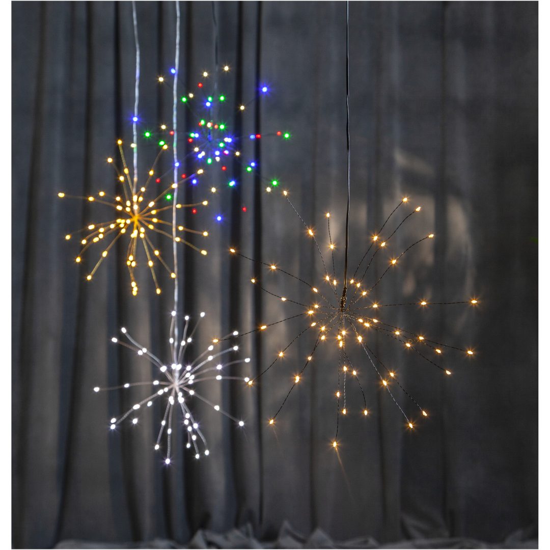 Hængende dekoration Firework Sølv Star Trading 4,5V DC – billede 2
