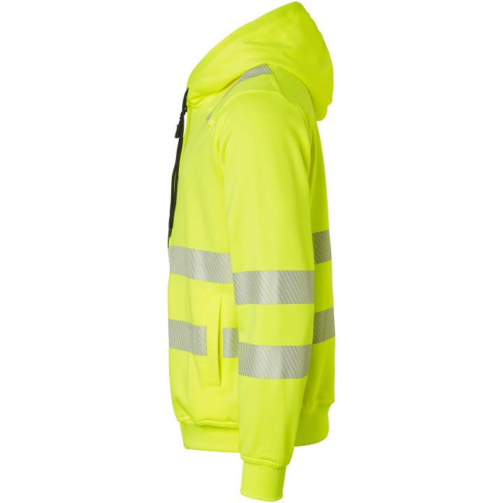 Hættetrøje 271 Hel-zip Fluorescerende Gul Top Swede XS – billede 4