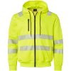 Hættetrøje 271 Hel-zip Fluorescerende Gul Top Swede XS – miniature 1