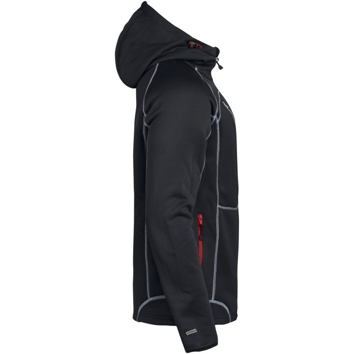 Hættetrøje 5152 Advanced Sort/Rød Jobman XXXL – billede 4