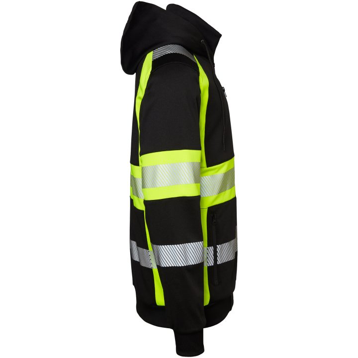 Hættetrøje 603 Sweat Sort/Fluorescerende Gul Top Swede XS – billede 2