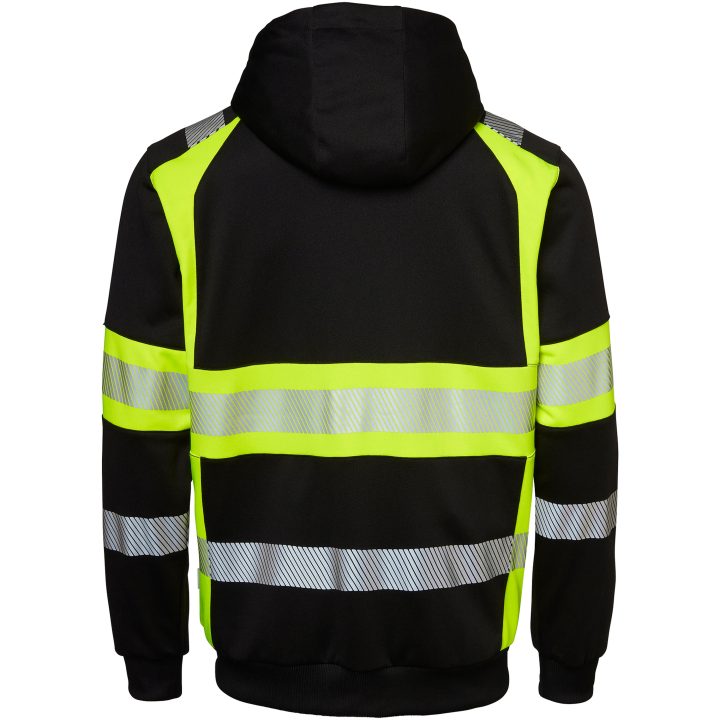 Hættetrøje 603 Sweat Sort/Fluorescerende Gul Top Swede XS – billede 3