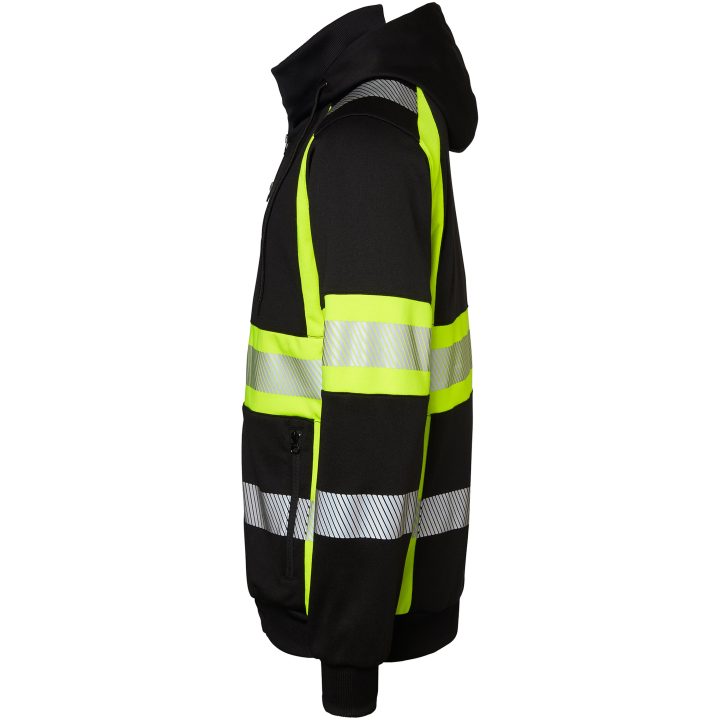 Hættetrøje 603 Sweat Sort/Fluorescerende Gul Top Swede XS – billede 4