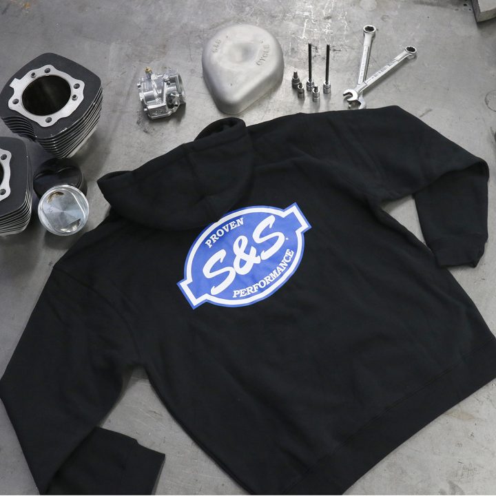 Hættetrøje Classic Sort S&S Cycle Hoodie – billede 2