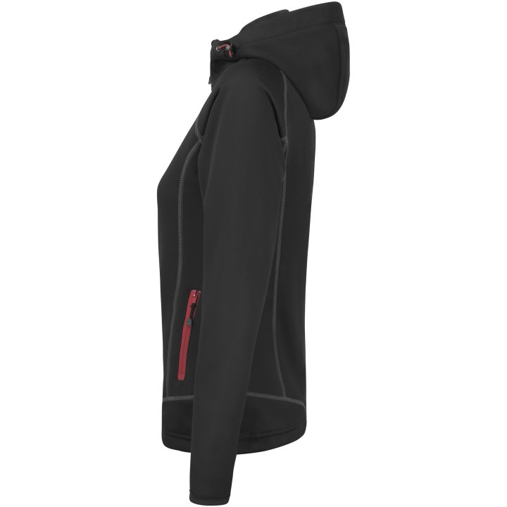 Hættetrøje Dame 5177 Advanced Sort/Rød Jobman Large – billede 2