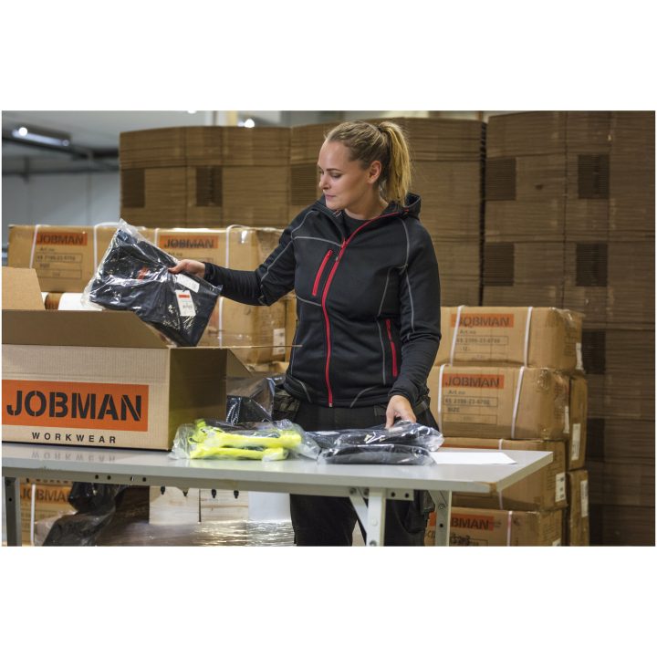Hættetrøje Dame 5177 Advanced Sort/Rød Jobman Large – billede 5