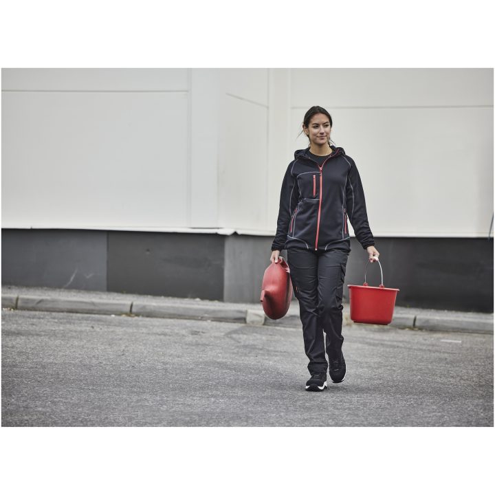 Hættetrøje Dame 5177 Advanced Sort/Rød Jobman Large – billede 8
