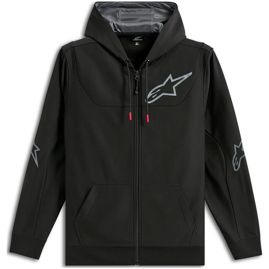 Hættetrøje Sessions V3 Lynlås Sort/Grå ALPINESTARS Large