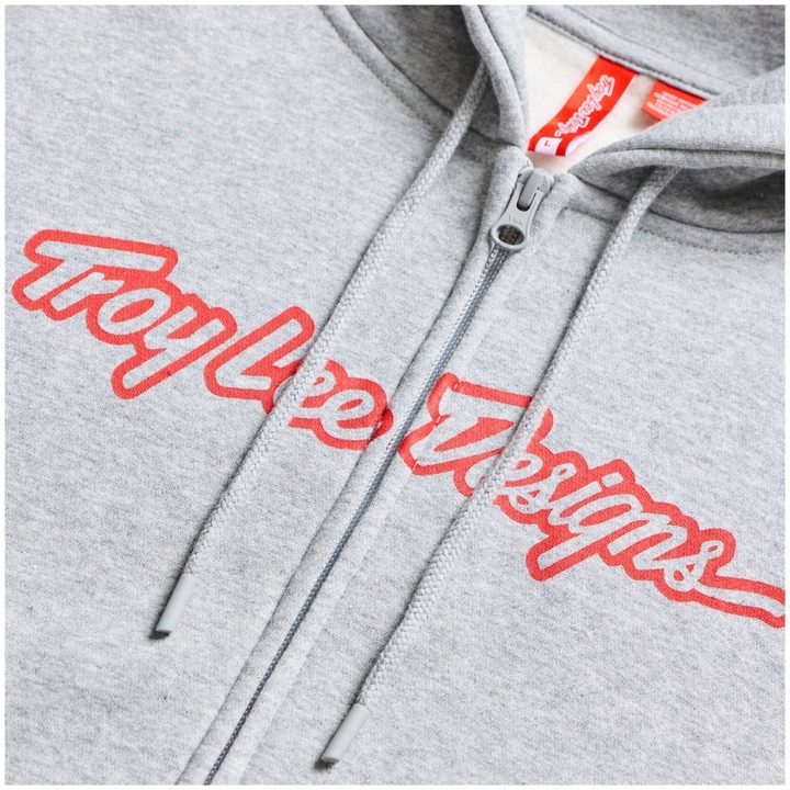 Hættetrøje Signature Zip Up Grå Rød TROY LEE DESIGNS M – billede 3