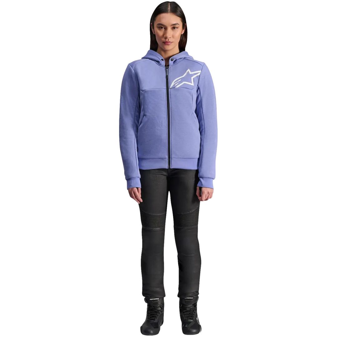 Hættetrøje Stella Chrome v2 Sport Violet ALPINESTARS Small – billede 3