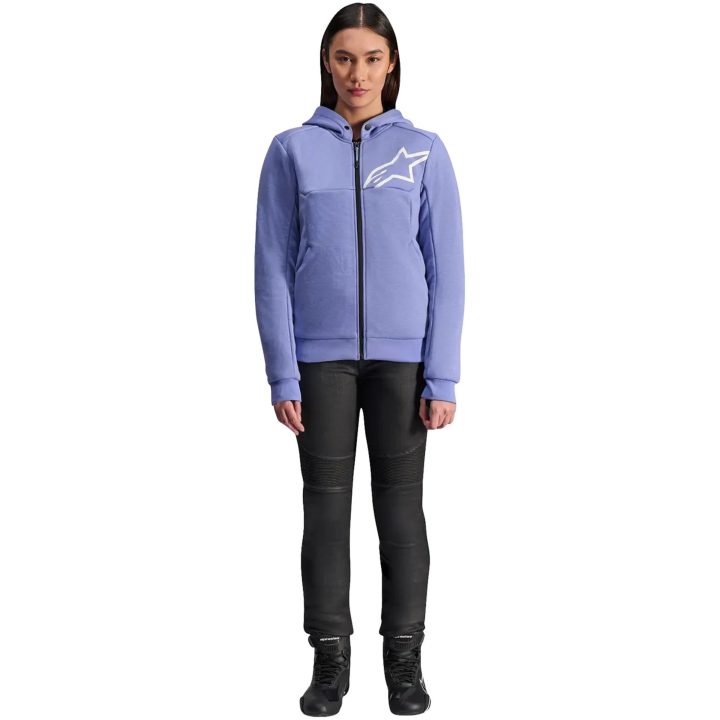 Hættetrøje Stella Chrome v2 Sport Violet ALPINESTARS Small – billede 3