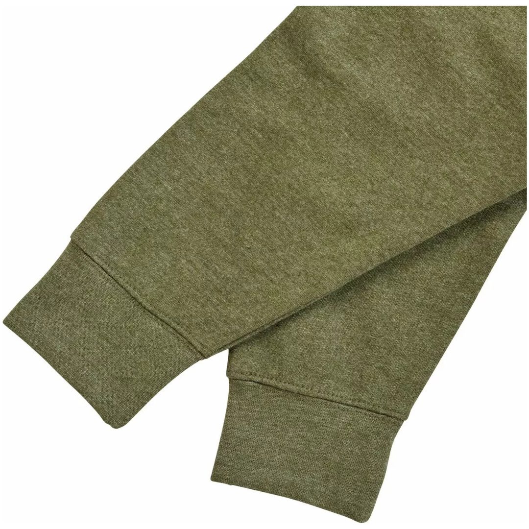Hættetrøje Stencil Zip Olive BILTWELL – billede 3