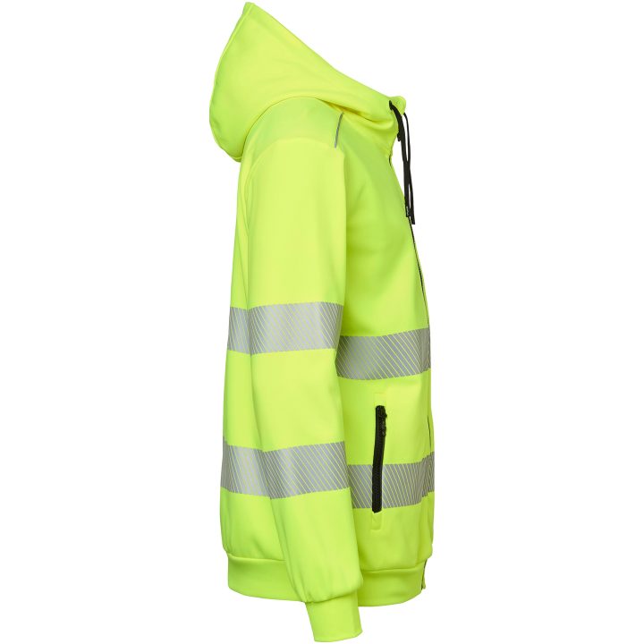 Hættetrøje Sweat Zip Fluorescerende Gul Top Swede XS – billede 2