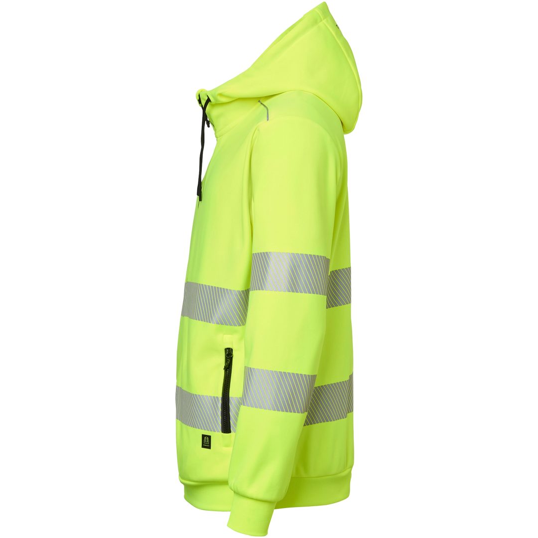 Hættetrøje Sweat Zip Fluorescerende Gul Top Swede XS – billede 4