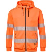 Hættetrøje Sweat Zip Hoodie Fluorescerende Orange Top Swede