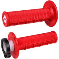 Half-Waffle MX Lock-On Grip Set Red ODI