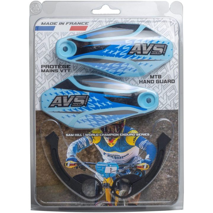 Håndbeskyttelsessæt med aluminiumsstøtte Sort/blå AVS RACING Håndbeskyttere – billede 2