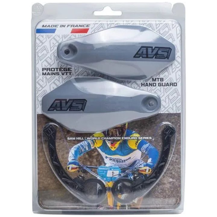 Håndbeskyttelsessæt med aluminiumsstøtte Sort/grå AVS RACING Håndbeskyttere – billede 2