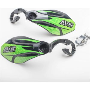 Håndbeskyttelsessæt med aluminiumsstøtte Sort/grøn AVS RACING