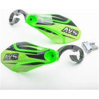 Håndbeskyttelsessæt med aluminiumsstøtte Sort/grøn AVS RACING