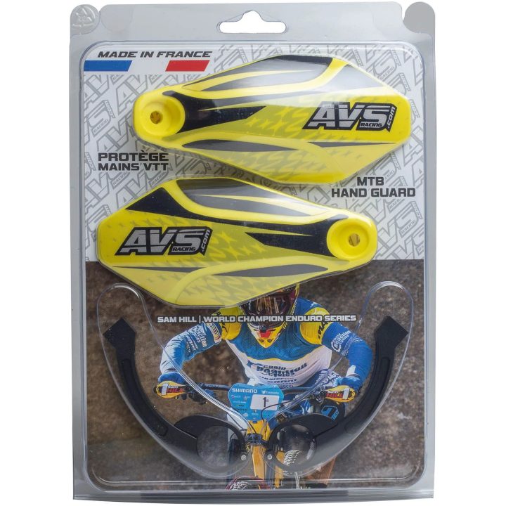 Håndbeskyttelsessæt Med Aluminiumsstøtte Sort/gul AVS RACING Håndbeskyttere – billede 2
