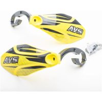Håndbeskyttelsessæt Med Aluminiumsstøtte Sort/gul AVS RACING