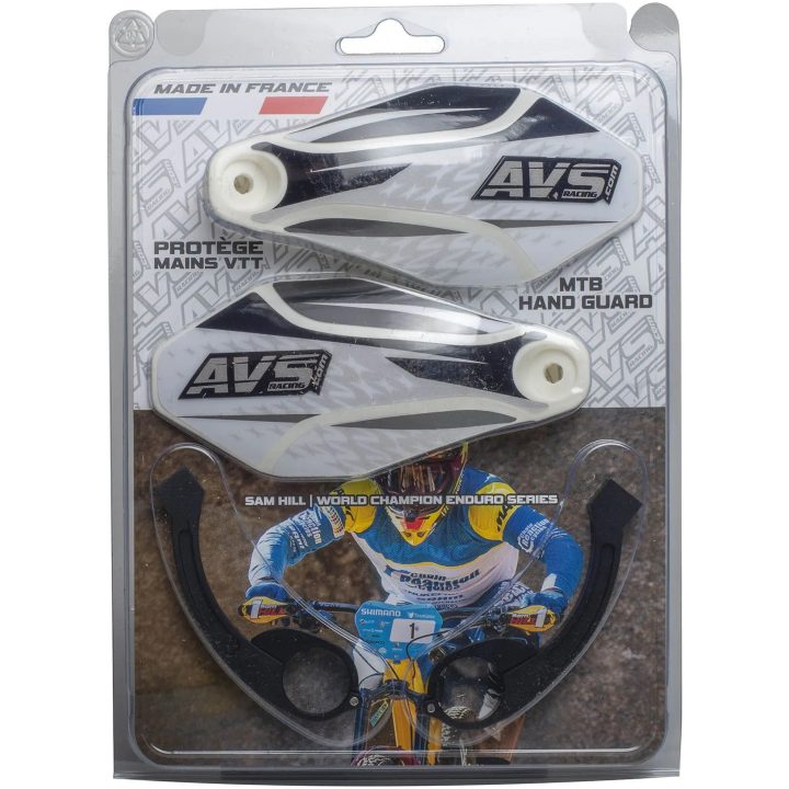 Håndbeskyttelsessæt med aluminiumsstøtte Sort/hvid AVS RACING Håndbeskyttere – billede 2