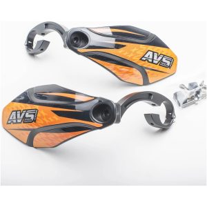 Håndbeskyttelsessæt med aluminiumsstøtte Sort/orange AVS RACING