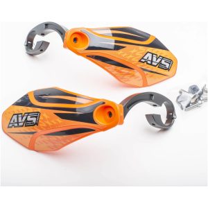 Håndbeskyttelsessæt med aluminiumsstøtte Sort/orange AVS RACING