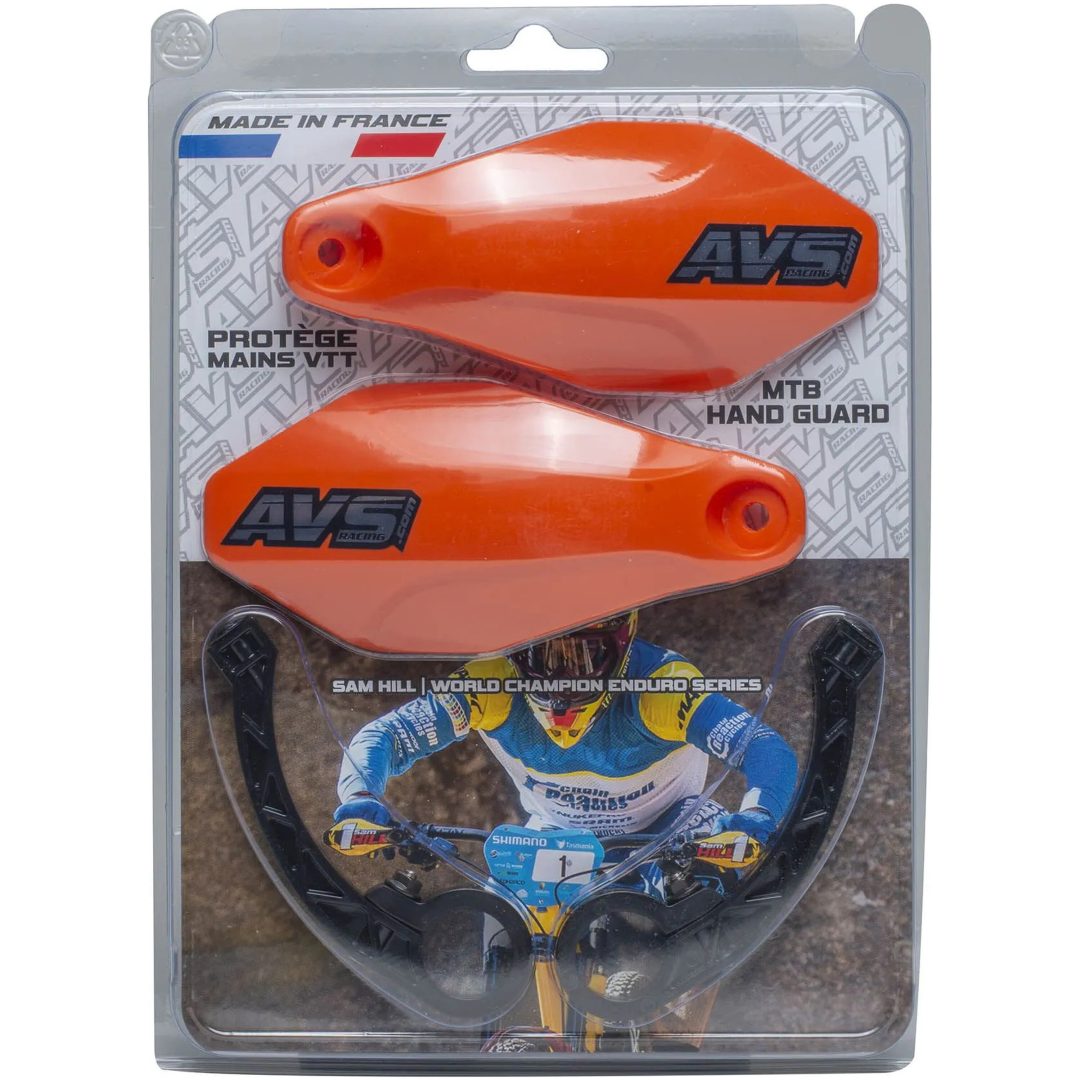 Håndbeskyttelsessæt Plast Orange AVS RACING Håndbeskyttere – billede 2