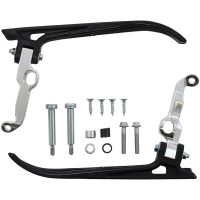 Håndbeskytterbeslag Contour Sort Poleret Aluminium MOOSE RACING