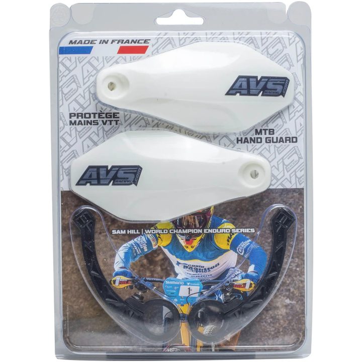 Håndbeskyttere Hvid Plastik AVS RACING Håndbeskyttere – billede 2