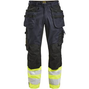 Håndværkerbukser Core Stretch Hi-Vis 2134 Technical Marine/Gul Jobman
