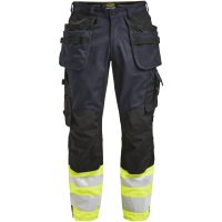 Håndværkerbukser Core Stretch Hi-Vis 2134 Technical Marine/Gul Jobman