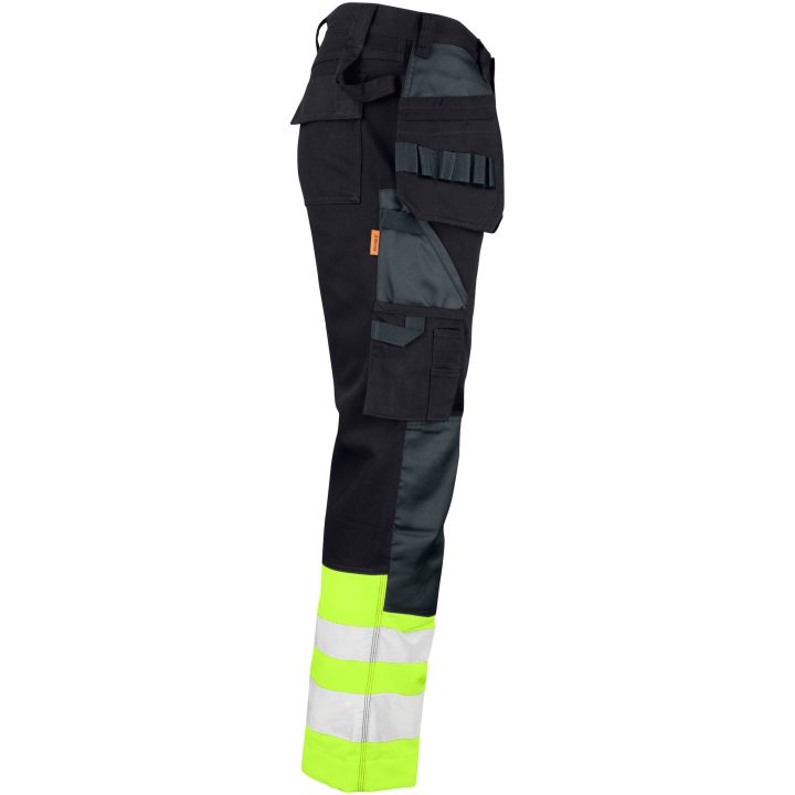 Håndværkerbukser Hi-Vis 2277 Practical Sort/Gul Jobman C44 – billede 4