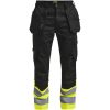 Håndværkerbukser Hi-Vis 2277 Practical Sort/Gul Jobman C44 – miniature 1