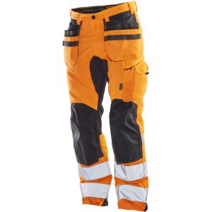 Håndværkerbukser Stretch Hi-Vis 2240 Technical Orange/Sort Jobman