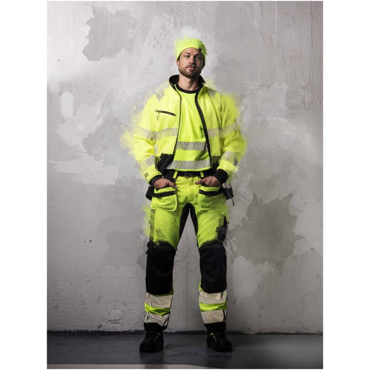Håndværkerbukser Stretch Varsel 2240 Technical Gul/sort Jobman C146 – billede 8