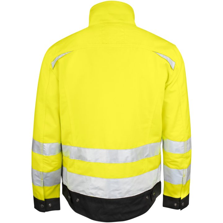 Håndværkerjakke Hi-Vis 1231 Technical Gul/sort Jobman XXXL – billede 2