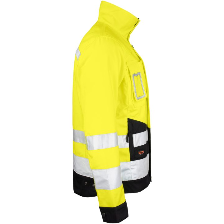 Håndværkerjakke Hi-Vis 1231 Technical Gul/sort Jobman XXXL – billede 4