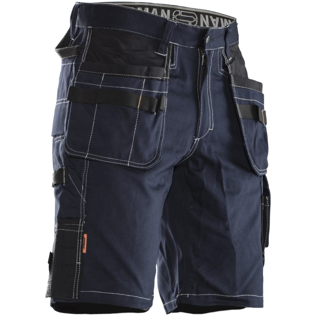 Håndværkershorts Bomuld 2733 Technical Marine/Sort Jobman C44
