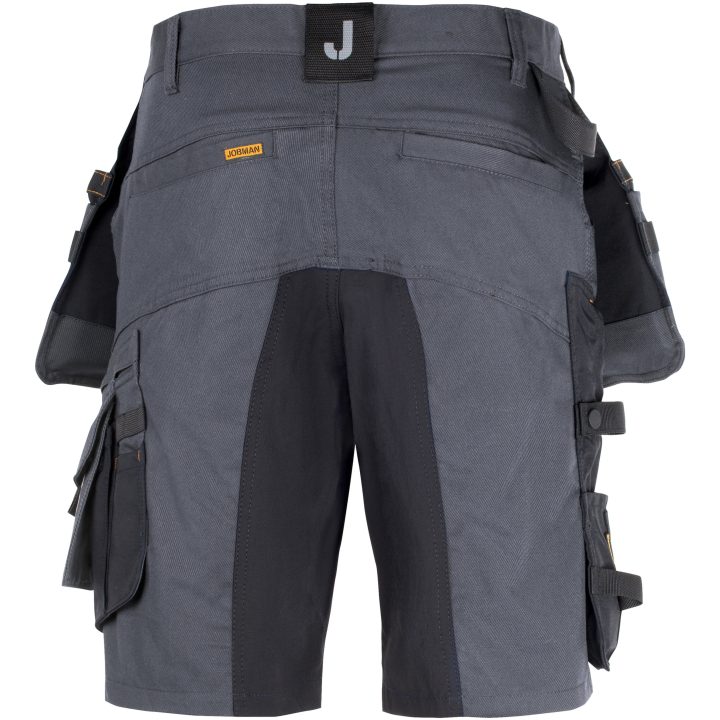 Håndværkershorts Stretch 2168 Technical Mørkegrå/Sort Jobman C44 – billede 3