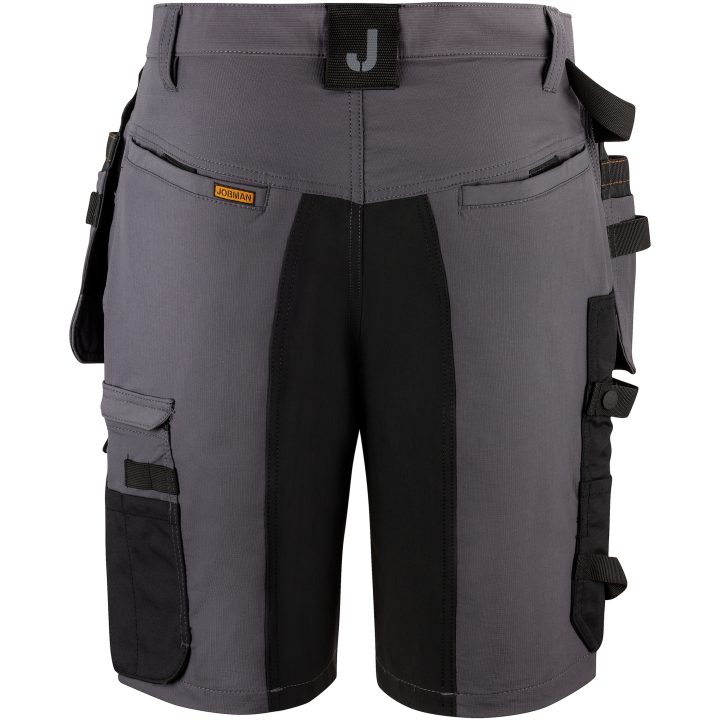 Håndværkershorts Stretch 2196 Advanced Mørkegrå/Sort Jobman C44 – billede 3