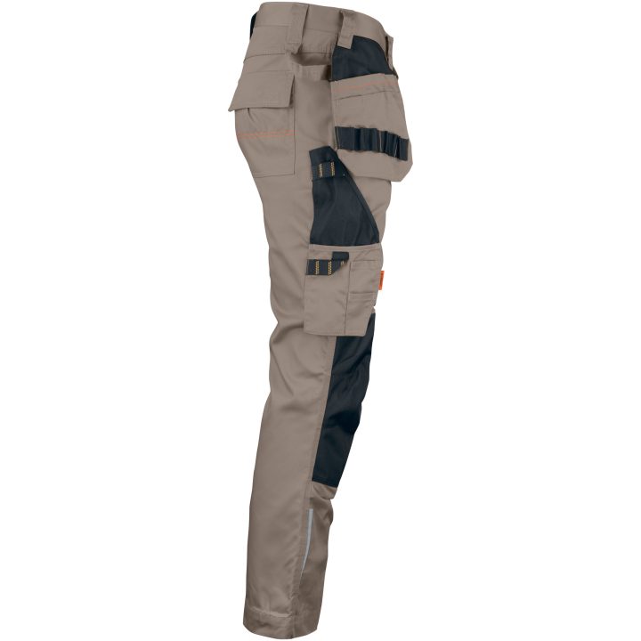 Håndværksbukser 2322 Practical Khaki/Sort Jobman C42 – billede 4
