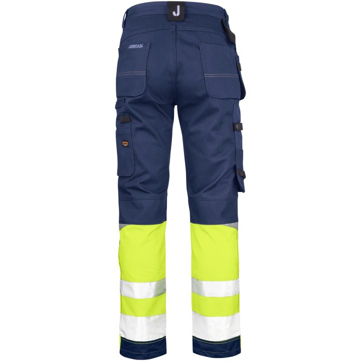 Håndværksbukser Bomuld Hi-Vis 2297 Technical Marine/Gul Jobman C146 – billede 2