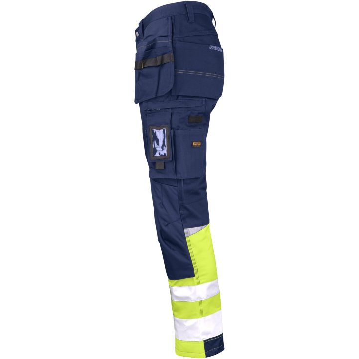 Håndværksbukser Bomuld Hi-Vis 2297 Technical Marine/Gul Jobman C146 – billede 3