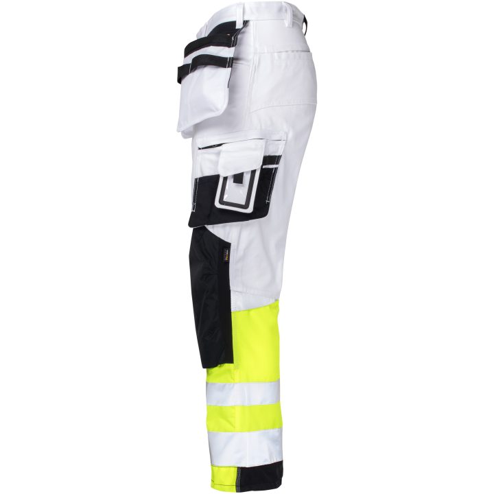 Håndværksbukser Core Stretch Varsel 2134 Technical Hvid/Gul Jobman C146 – billede 2